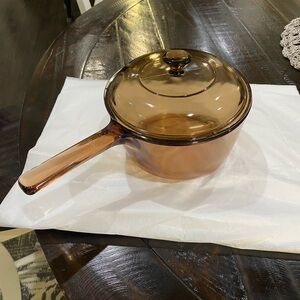 Visions 1.5 L Amber Glass Saucepan with Lid